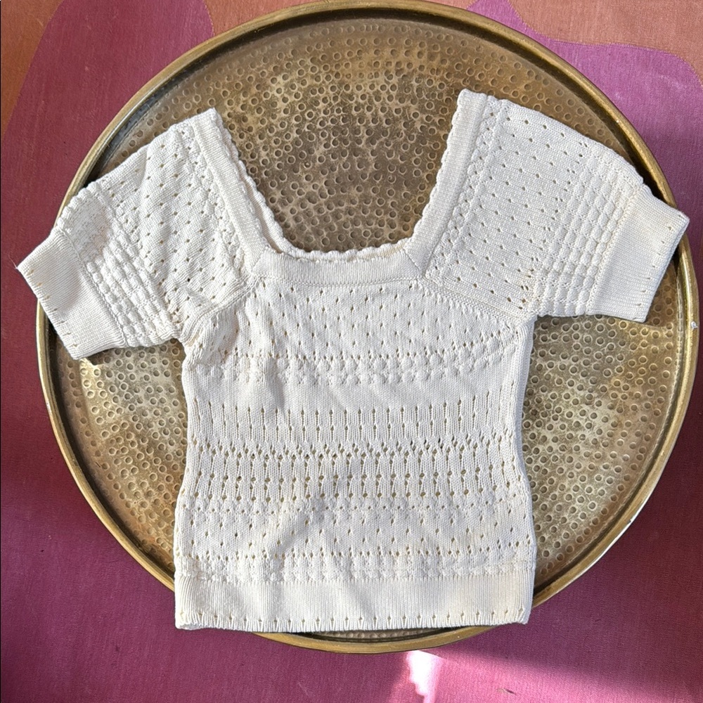 Elegant White Knit Top